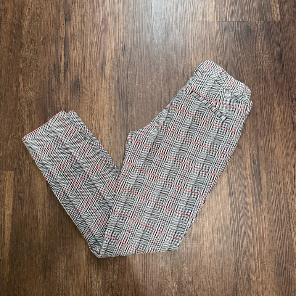 Plaid Pants - Gray and Red
